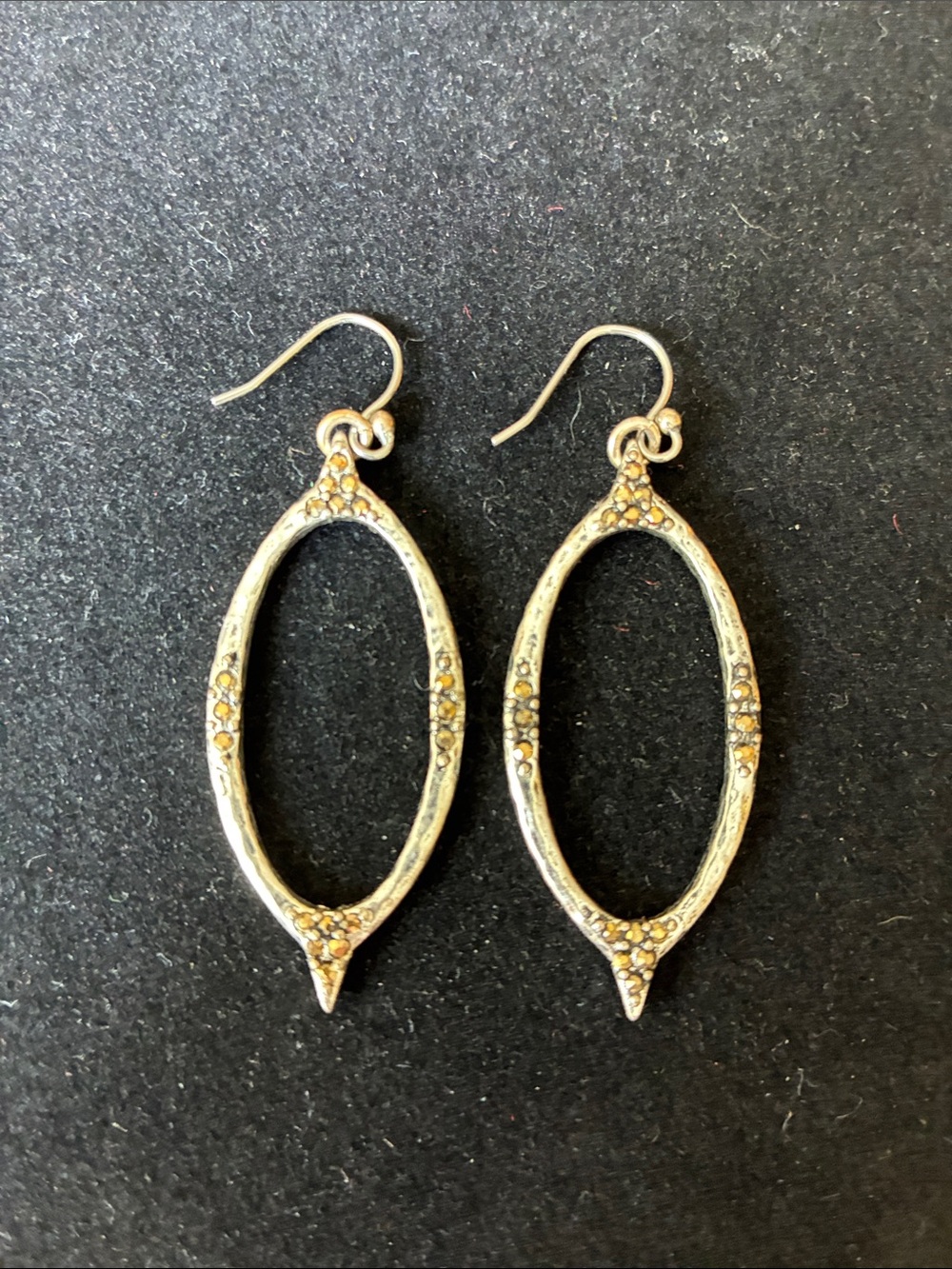 Hammered silver earrings